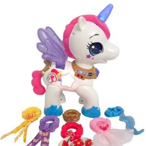 VTech Style &‎ Glam On Unicorn & Accessory COMPLETE Toy Set- Lights & Sounds